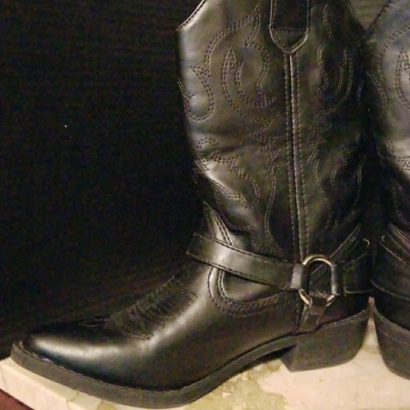 "BLACK KOHL'S COWBOY BOOTS"!!!💕💕💕 - Picture 3 of 6
